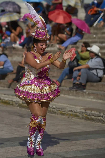 Arica Chile 2017 Február Morenada Táncosokról Alatt Egy Utcai Felvonulás — Stock Fotó