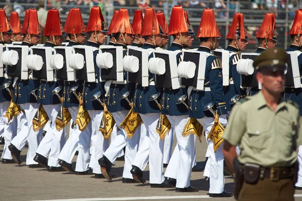 Santiago Chile Septiembre 2016 Miembros Del Ejército Chileno Marchan Durante —  Fotos de Stock