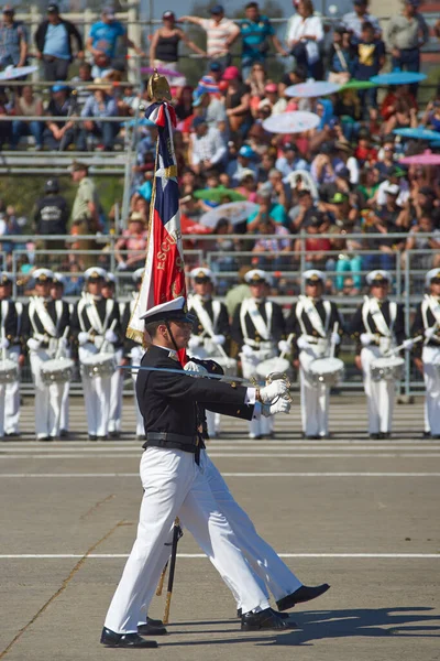 Santiago Kind September 2016 Leden Van Armada Chile Marcheren Langs — Stockfoto