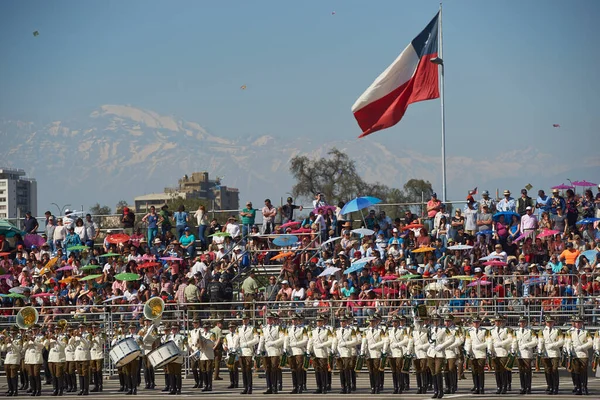 Santiago Chile September 2016 Mars Tidigare Carabinero Vid Den Årliga — Stockfoto