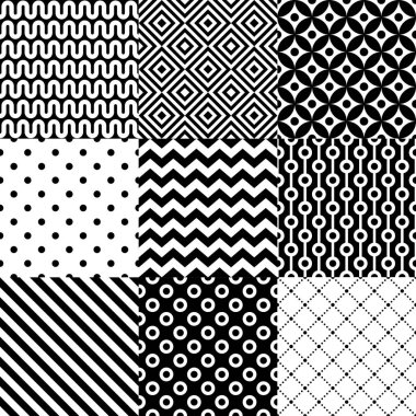 Seamless abstract pattern set