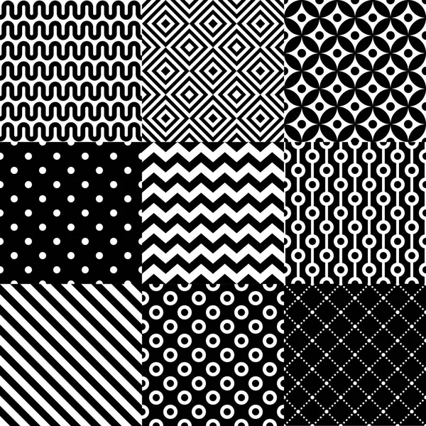 Conjunto de patrón abstracto sin costuras — Vector de stock