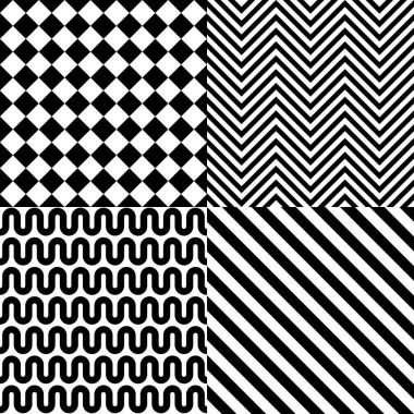 Seamless abstract pattern set