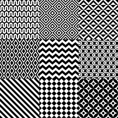 Seamless abstract pattern set