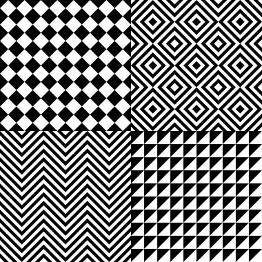 Seamless abstract pattern set
