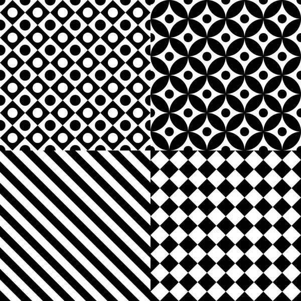 Conjunto de patrón abstracto sin costuras — Vector de stock