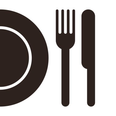 Plaka, bıçak ve çatal işareti