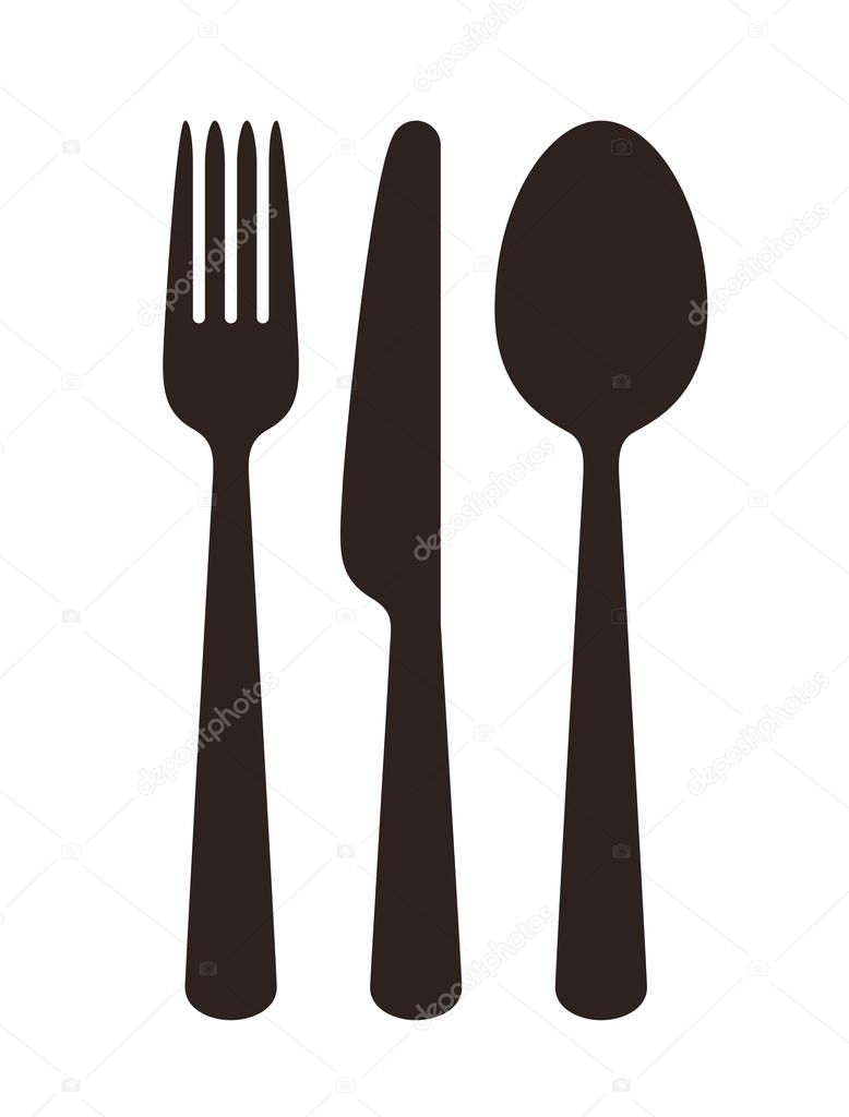 Spoon, fork and knife sign 