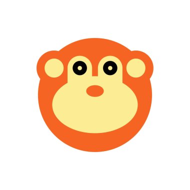 Maymun. Karikatür hayvan kafa