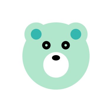 Kutup ayısı. Karikatür hayvan kafa