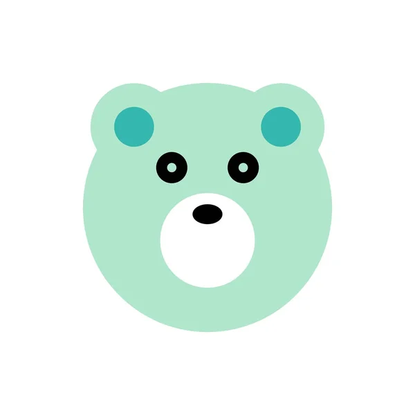 Urso polar. Cabeça de animal de desenho animado —  Vetores de Stock