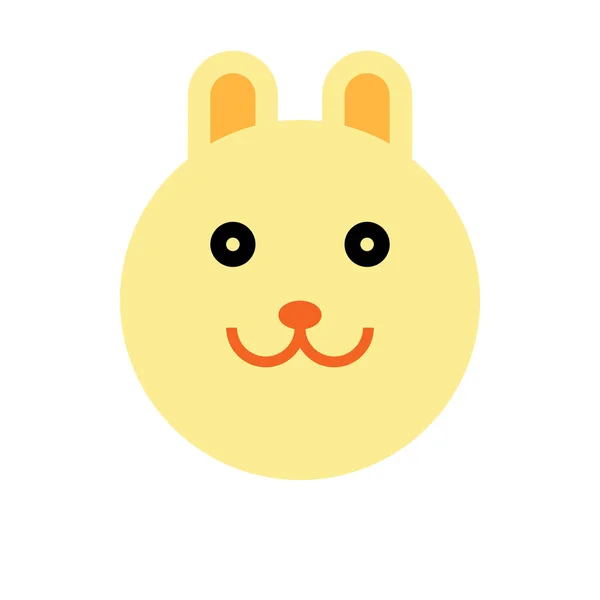 ウサギ。漫画の動物の頭部 — ストックベクタ