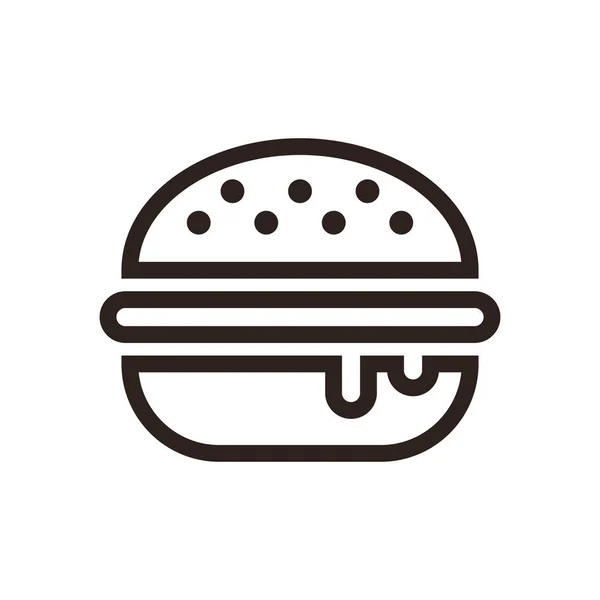 Иконка гамбургера - векторная иллюстрация — стоковый вектор