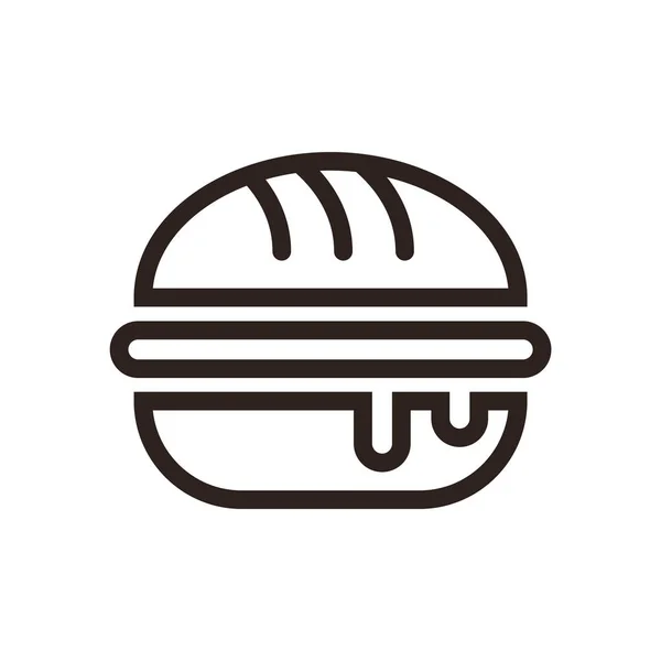 Hamburger Ikone - Vektorillustration — Stockvektor