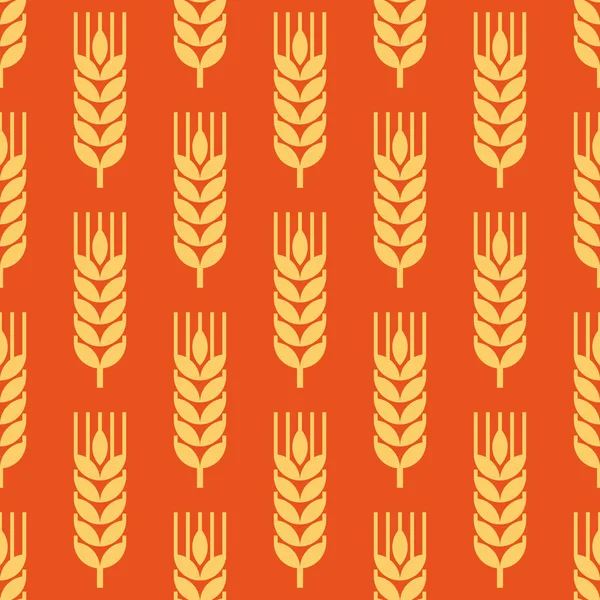 Бесшовный пшеничный ухо фон — стоковый вектор