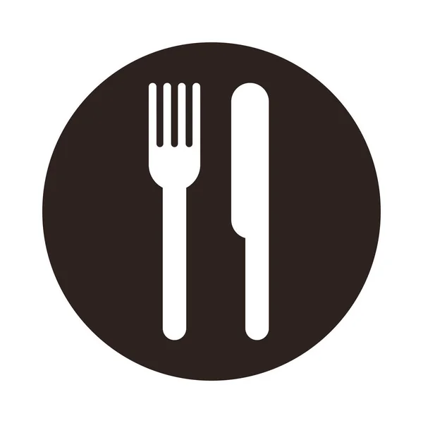 Knife and fork sign — ストックベクタ