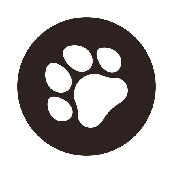 Paw print icon — Stock Vector