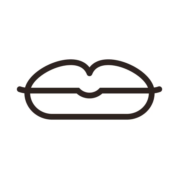 Lips Mouth Icon Isolated White Background — ストックベクタ