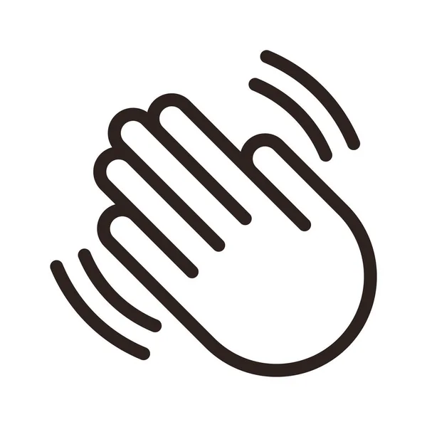Clapping Hands Icon Isolated White Background — Stock Vector