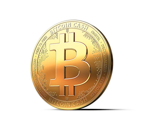 Bitcoin Cash Bch Criptomoneda Concepto Físico Moneda Aislada Sobre Fondo — Foto de Stock