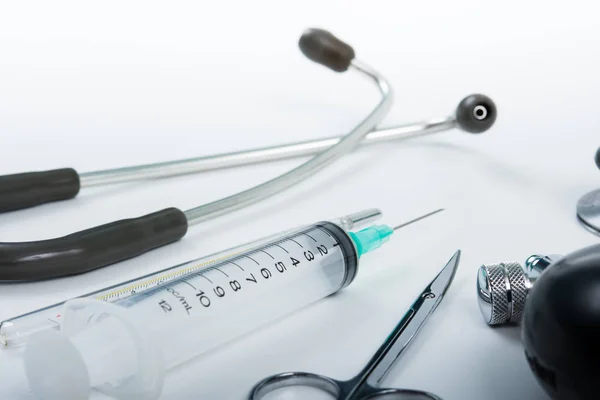 Various medical equipment isolated on white background — Stock Photo, Image