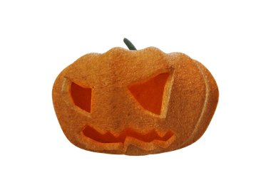 Beyaz arka plan üzerinde izole bir kabak kafa 3D çizimi