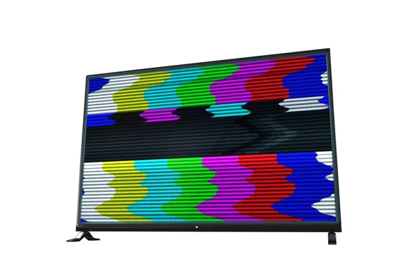 Beyaz arka plan üzerinde izole bir flat tv 3D çizimi — Stok fotoğraf