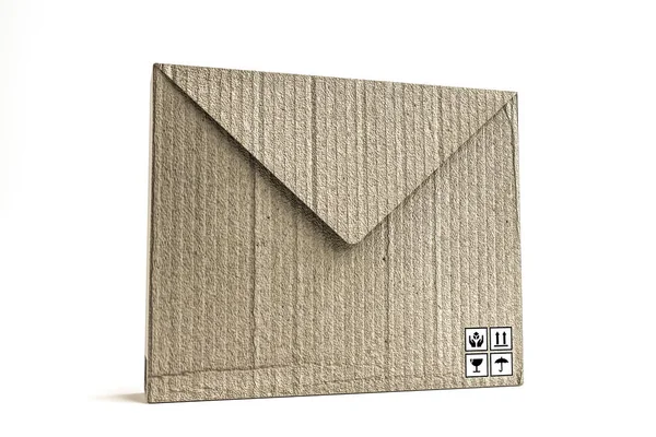 3d illustration of a cardboard package isolated on white background — Stock Photo, Image