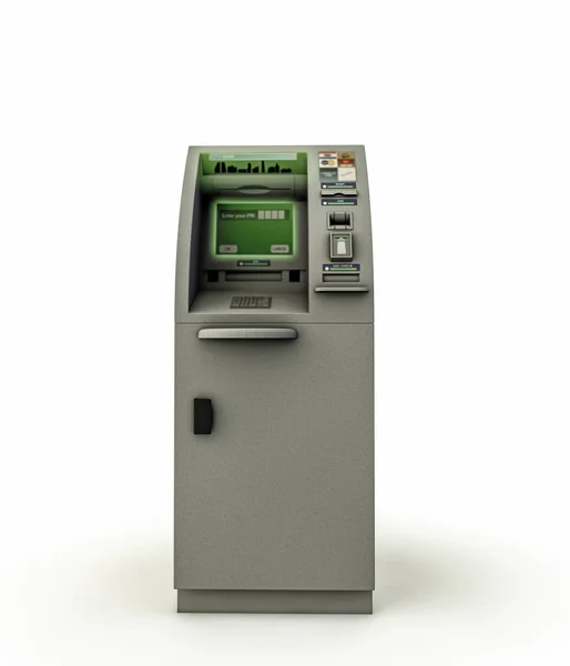 3d illustration of an atm isolated on white background — Stock Photo, Image