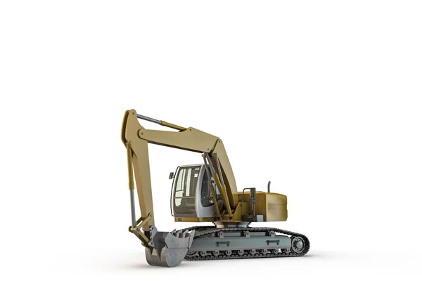 3d illustration of an excavator isolated on white background — Stock Photo, Image