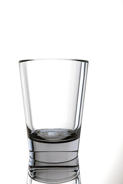 3d illustration of an empty glass isolated on white background — Stock Photo, Image