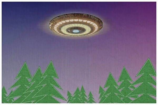 3D illustratie van een unidentified flying object — Stockfoto