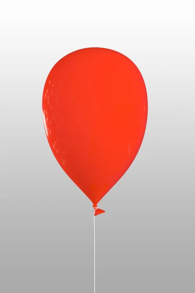 Ilustração 3d de um balão vermelho isolado sobre fundo branco — Fotografia de Stock