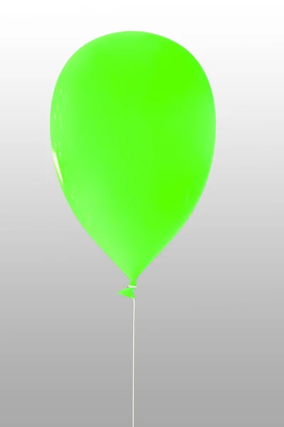 Illustration 3D d'un ballon vert isolé sur fond blanc — Photo