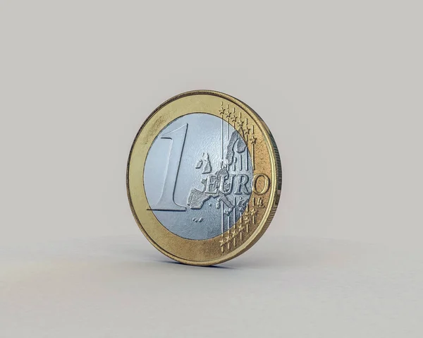 3D ilustracja na białym tle monet euro — Zdjęcie stockowe
