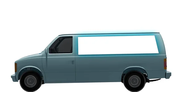 Ilustração 3d de uma van isolada — Fotografia de Stock