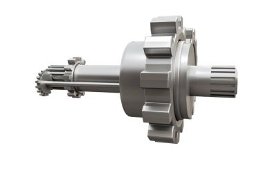 bağlı vites beyaz arka plan üzerinde izole 3D çizimi