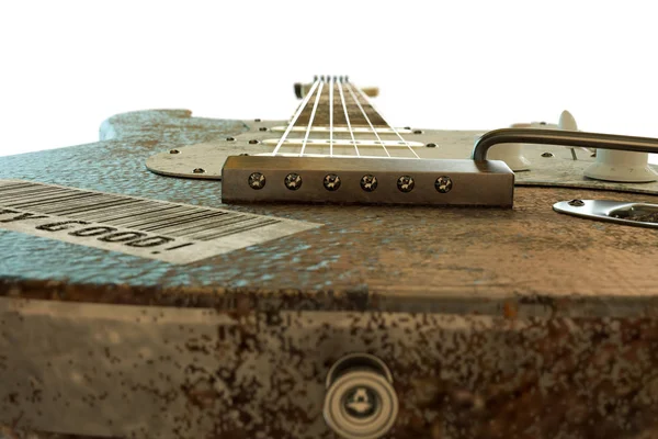 3D-Illustration einer E-Gitarre isoliert auf weißem Hintergrund — Stockfoto