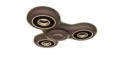 Beyaz arka plan üzerinde izole bir topluca spinner 3D çizimi