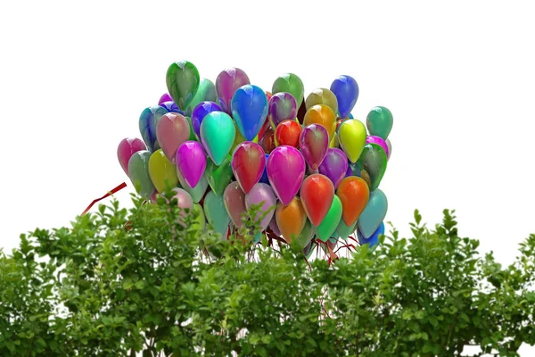 3D-Illustration von Luftballons auf weißem Hintergrund — Stockfoto