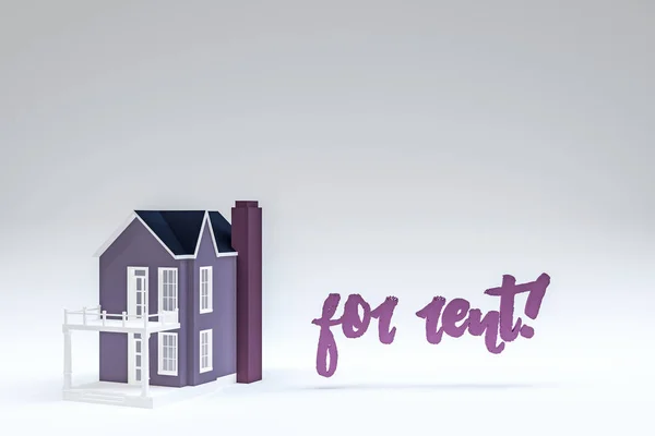 白い背景で隔離の家モデルの 3 d イラストレーション — ストック写真