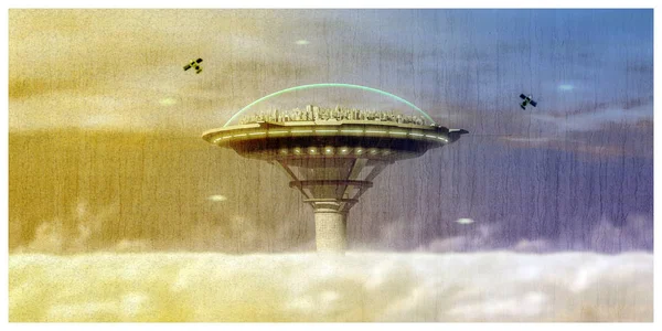 Ilustração 3d de uma cúpula da cidade — Fotografia de Stock