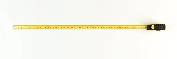 Ilustração 3d de uma fita métrica isolada sobre fundo branco — Fotografia de Stock