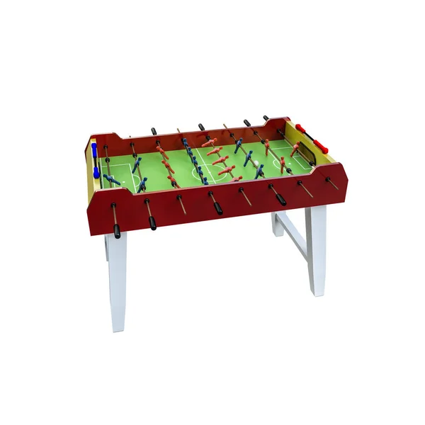 白い背景に分離されたサッカー テーブルの 3 d イラストレーション — ストック写真