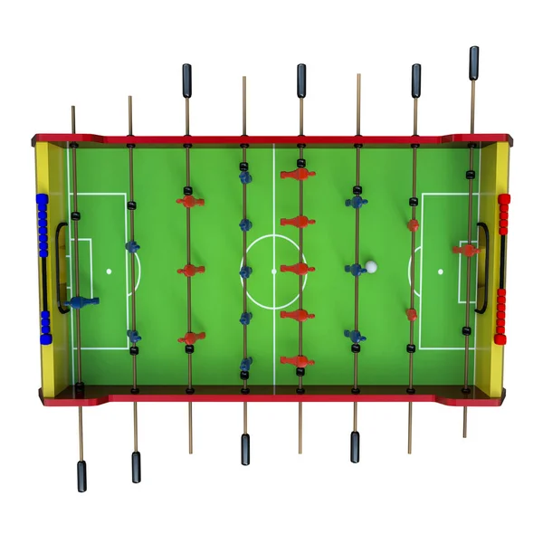 Ilustración 3d de una mesa de fútbol aislada sobre fondo blanco — Foto de Stock