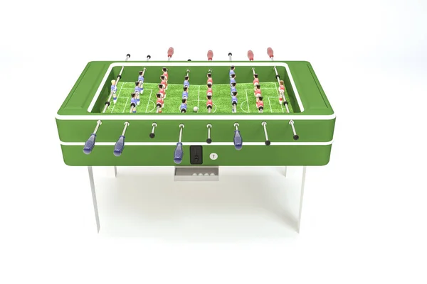 Ilustración 3d de una mesa de fútbol aislada sobre fondo blanco —  Fotos de Stock