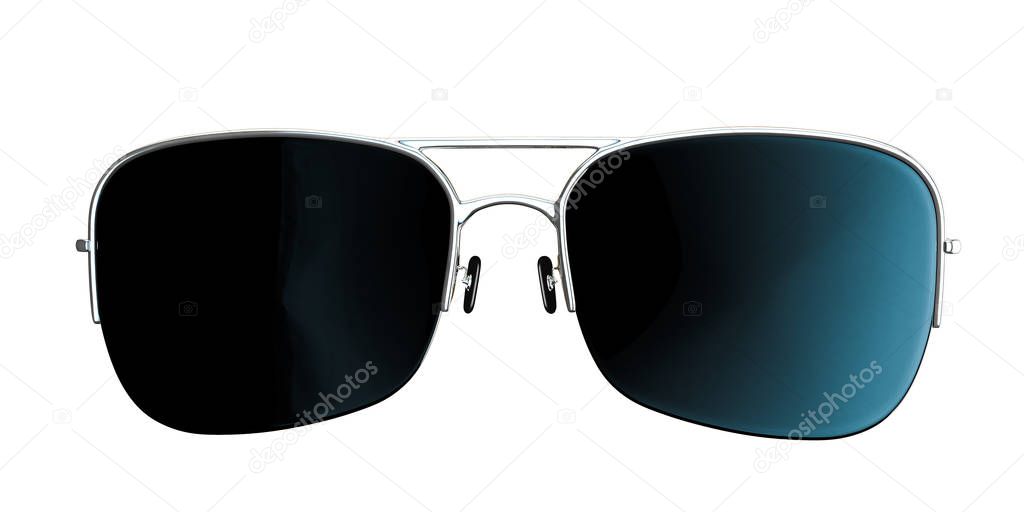 3d illustration of sunglasses isolated on white background