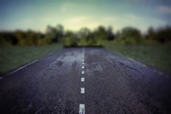 3d illustration of an empty road — Stock Photo, Image