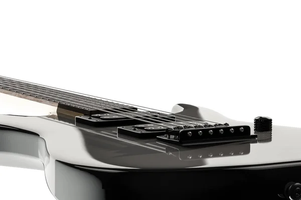 3D απεικόνιση του μια ηλεκτρική κιθάρα που απομονώνονται σε λευκό φόντο — Φωτογραφία Αρχείου