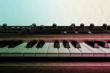 vintage musical keyboard clipart